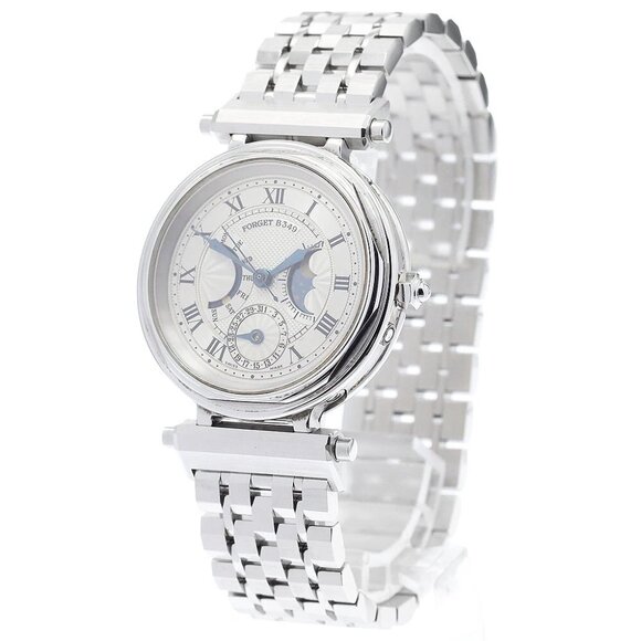 FORGET Type B B349 Day Date Moon Phase Silver Dial Automatic Men's Watch_884497 - Picture 1 of 7